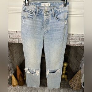 Abercrombie & Fitch Curve Love The Dad High Rise 24 / 00 R length straight leg